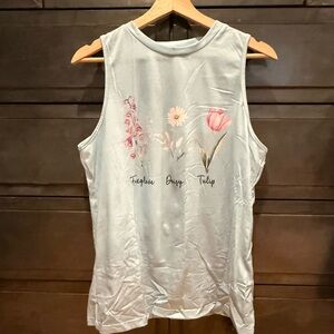 Darling Light Blue “FDT” Tank - NWOT